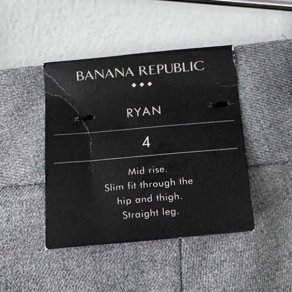 NWT Banana Republic Ryan gray dress pant Size 4 - Picture 6 of 10